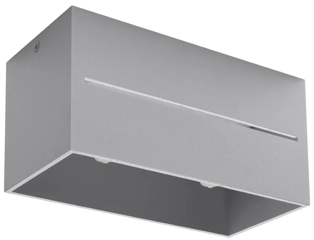 Stropné svietidlo Lobo Maxi, 1x sivé kovové tienidlo