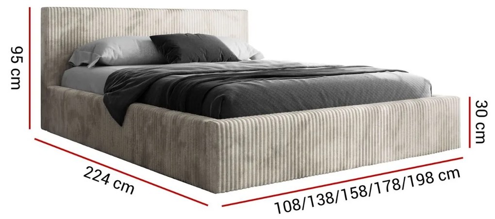 ČALÚNENÁ POSTEĽ FLAVIO 120X200