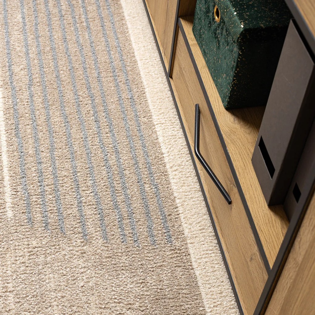Dywany Łuszczów, Kusový koberec Fusion 0815 cream/beige, 200x290, béžová, kancelária