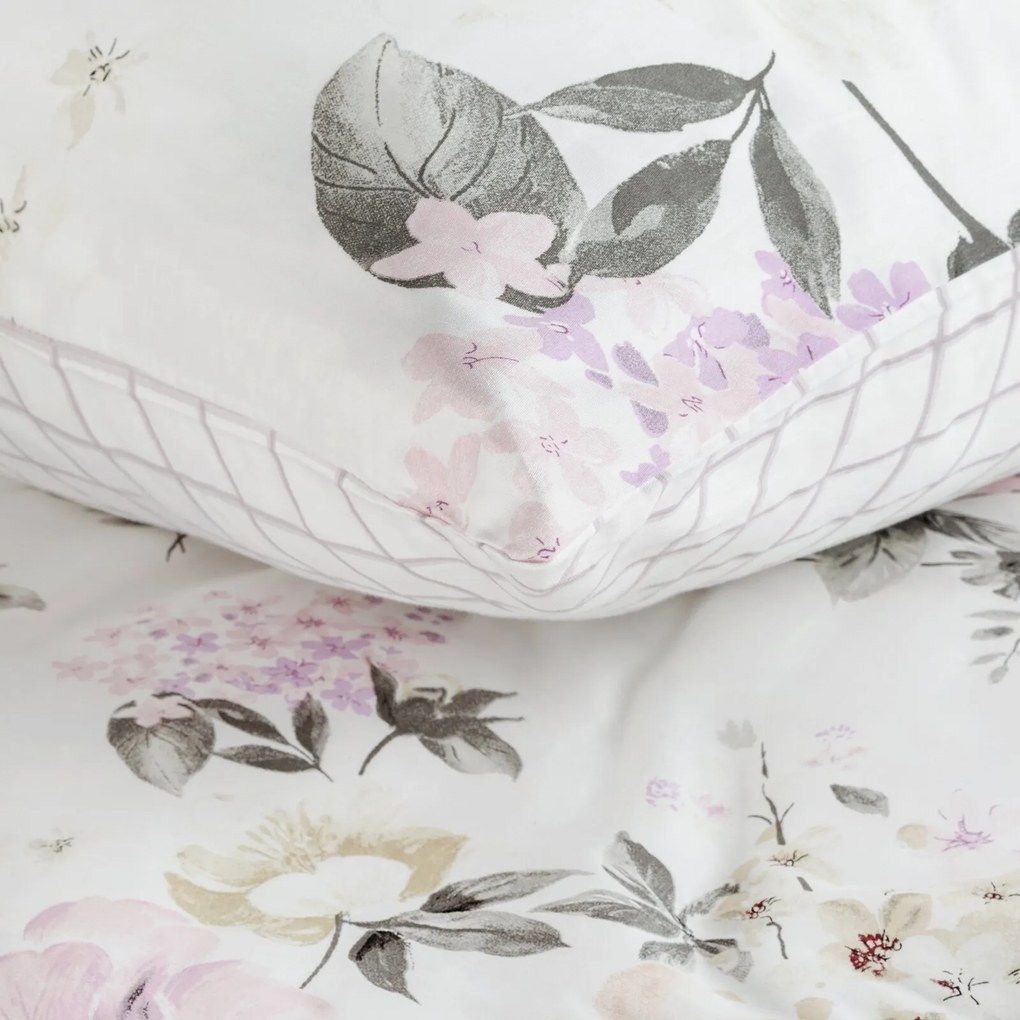 SATÉNOVÉ OBLIEČKY SPRING31 200X220 CM, 2 KS 70X80 CM KVETY