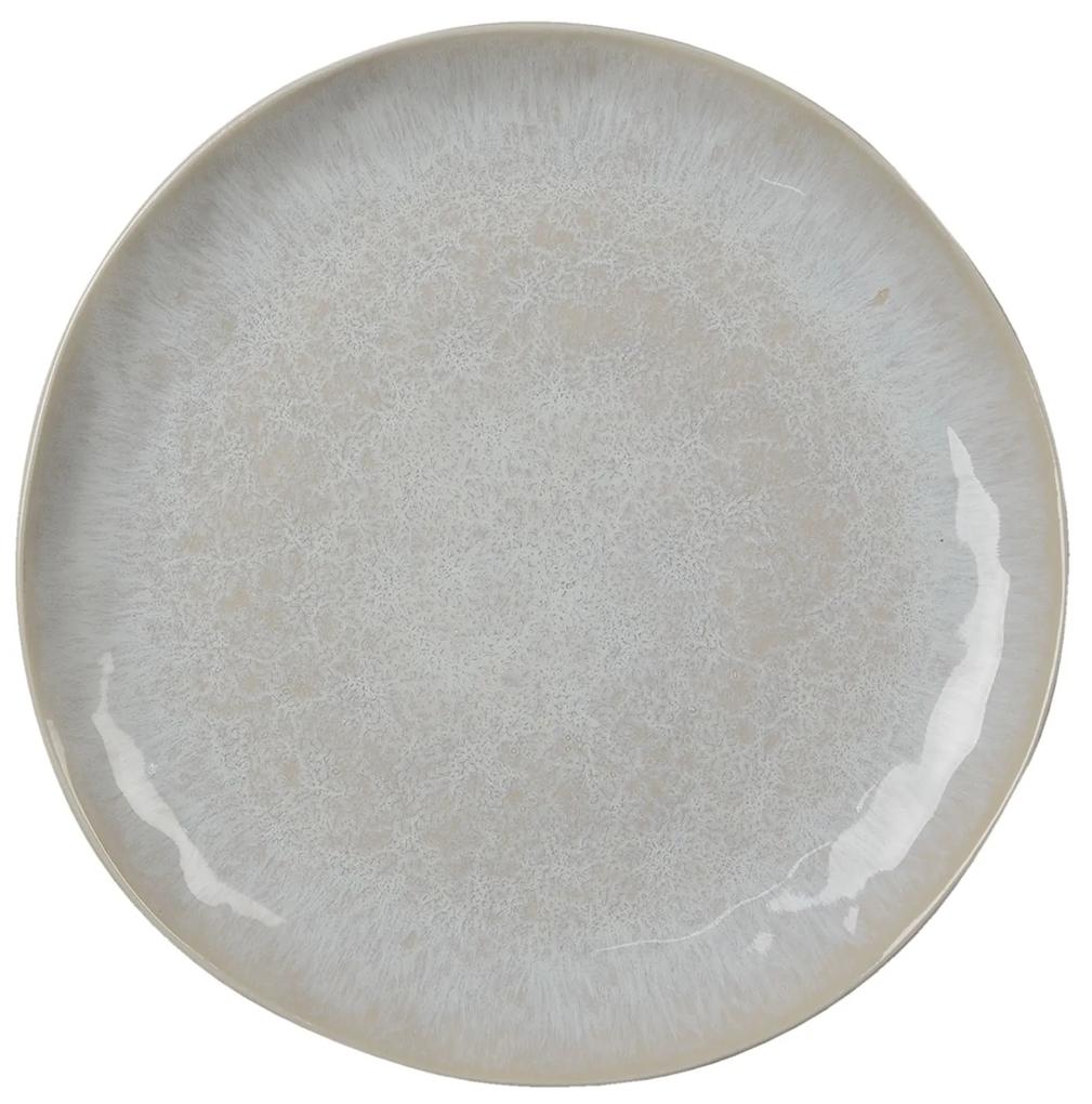 Šedý kameninový jedálenský tanier Grivon - Ø 28*3 cm