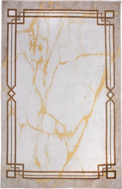 Protišmykový koberec MILANO 40021-01 krémový / zlatý