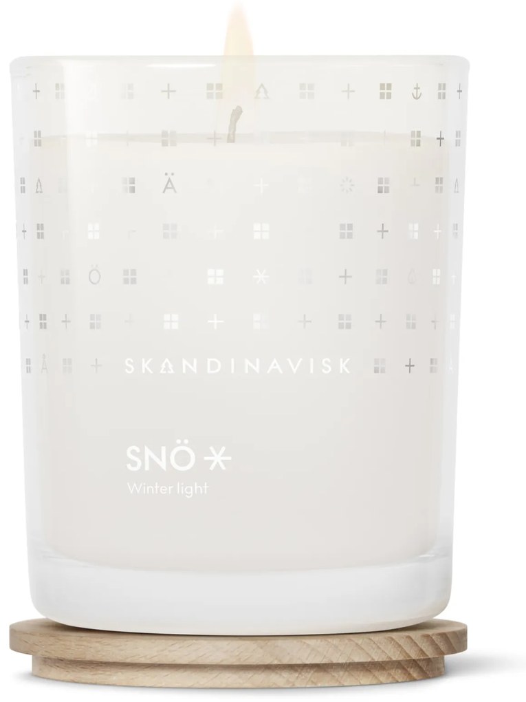SKANDINAVISK Vonná sviečka v skle SNÖ (sneh) 200 g
