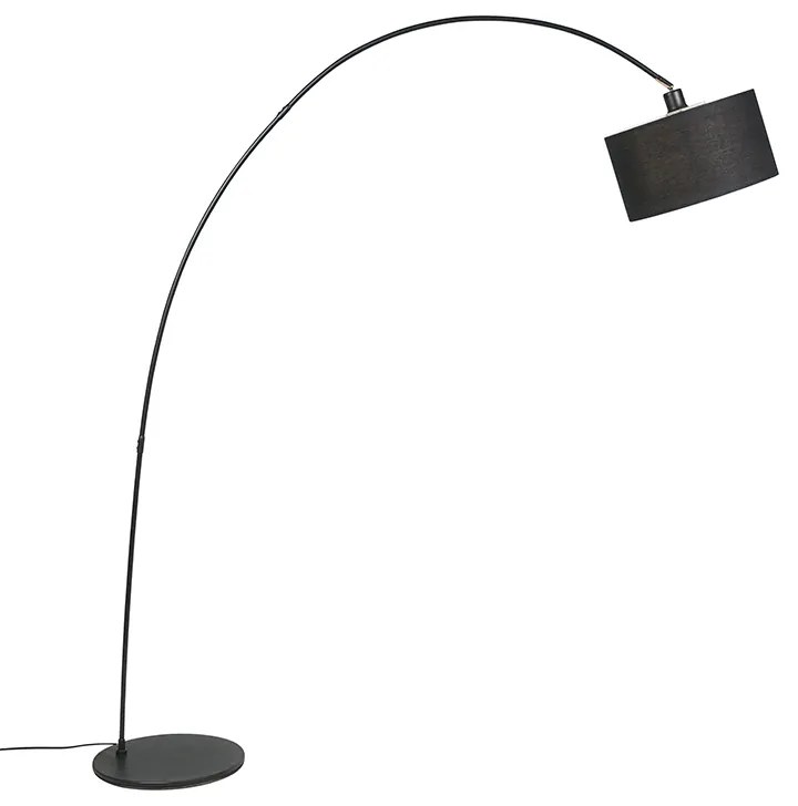 Inteligentná moderná oblúková stojaca lampa čierna vrátane WiFi G95 - Vinossa