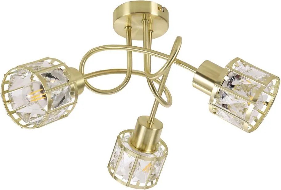 Prisadený luster ZAHARA 3xE27/10W/230V zlatý