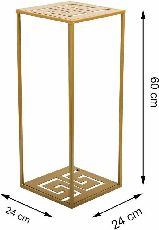 STOJAN NA KVETINÁČ FRAME1 60X24X24 CM ZLATÁ