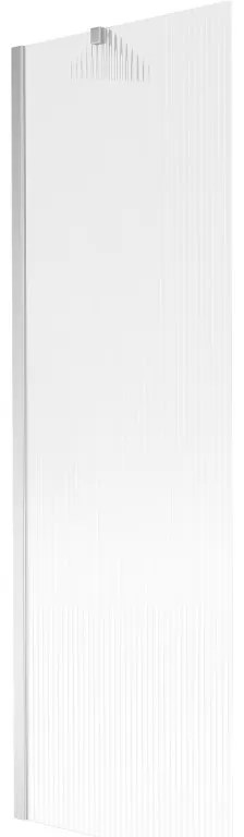 Mexen Next, vaňová zástena 1-krídlová 60 x 150 cm, fixné krídlo, 6 mm sklo s pruhmi, chrómový profil, 895-060-000-00-09-01