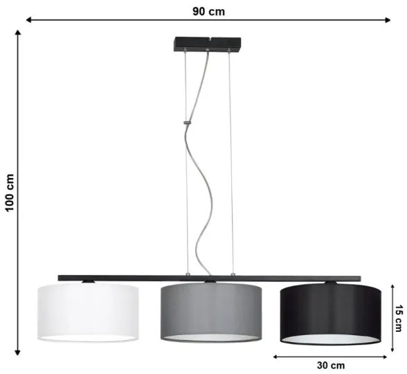 Luster na lanku ASTRA 3xE27/60W/230V