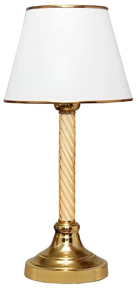 Stolná lampa AYD 1xE27/40W/230V biela/zlatá