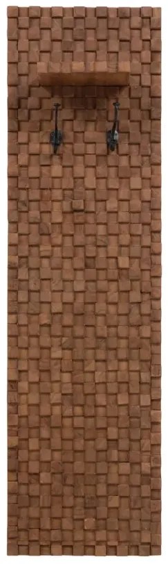 furniture-nabytek.cz - Masívny šatní panel Abadi z akáciového a mangového dreva, lakovaný, hnedý – 40×30×140 cm