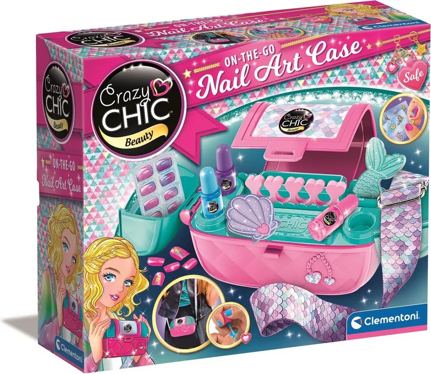 Mobilné nechtové štúdio v taštičke Crazy Chic Clementoni 18217