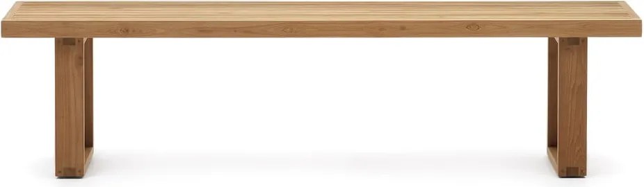 Drevená záhradná lavica v prírodnej farbe Canadell - Kave Home