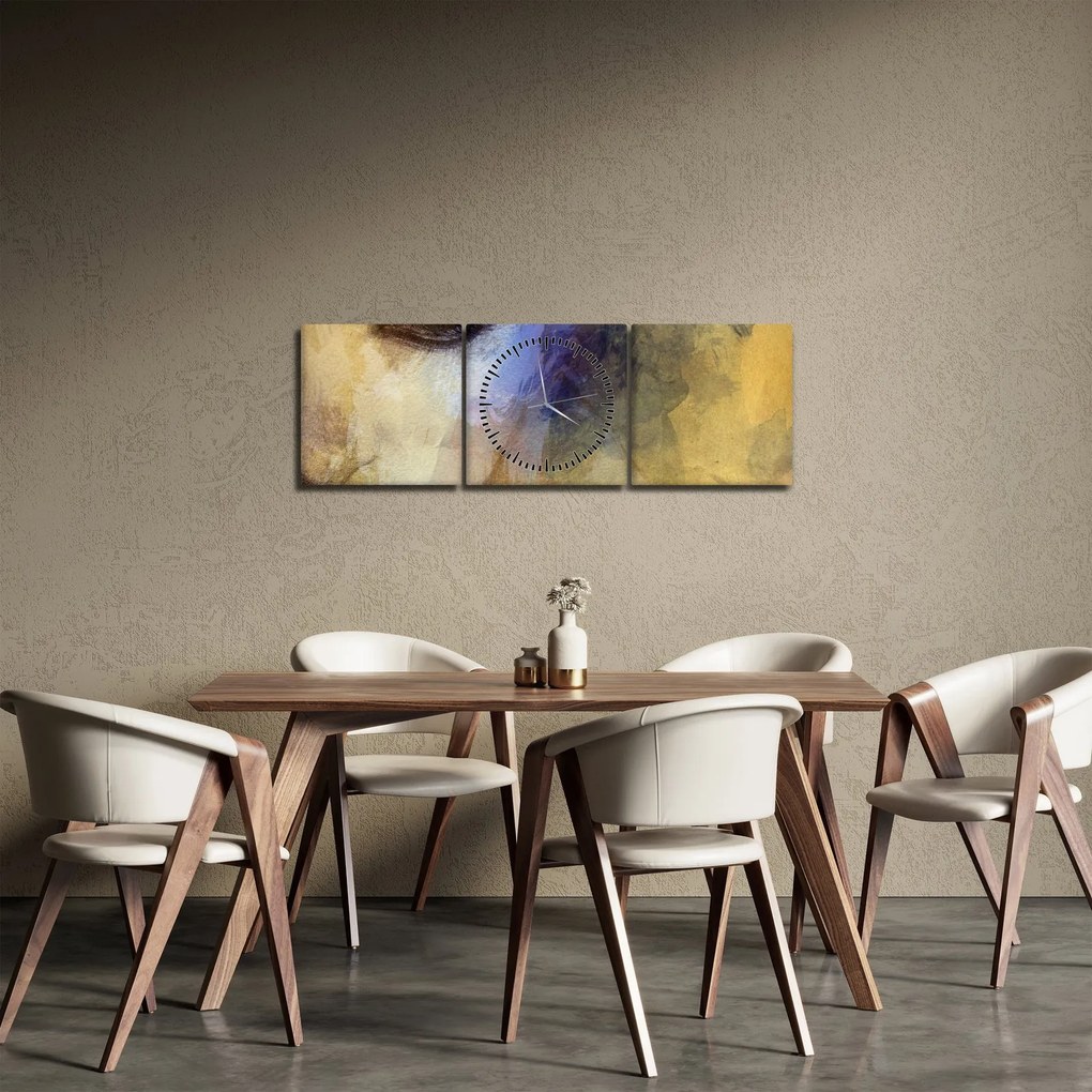Obraz - Portrét ženy, kresba (s hodinami) (90x30 cm)