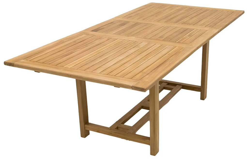 DEOKORK Záhradný obdĺžnikový stôl MONTANA 160/210 x 90 cm (teak)