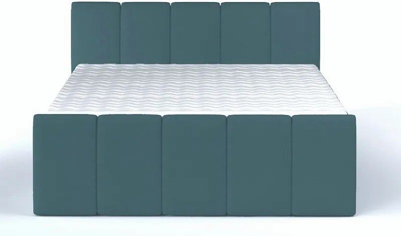 Posteľ boxspring Fresco 180x200 cm, petrolejová látka