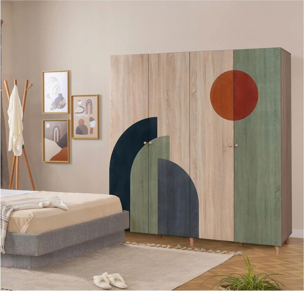 Šatníková skriňa London 972 (dub sonoma)