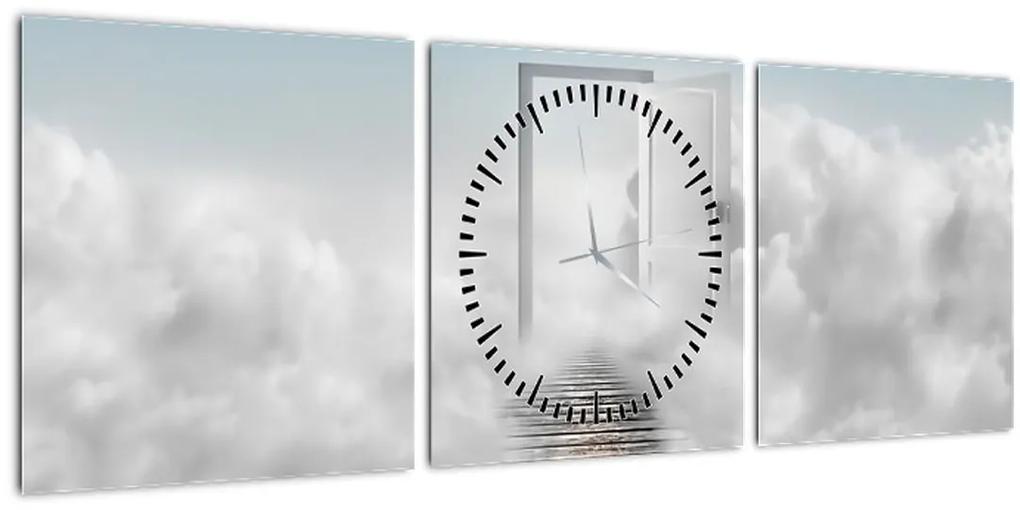 Obraz - Dvere do neba (s hodinami) (90x30 cm)