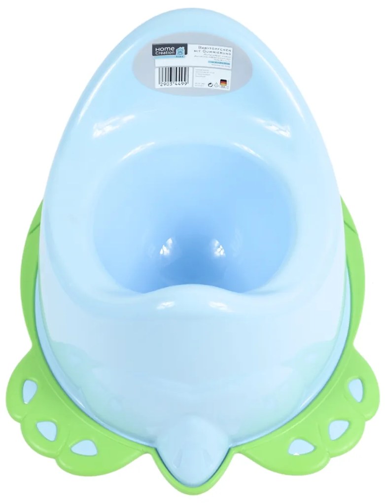 Detský nočník BIRDIE JAY 36 cm, svetlomodrý/zelený