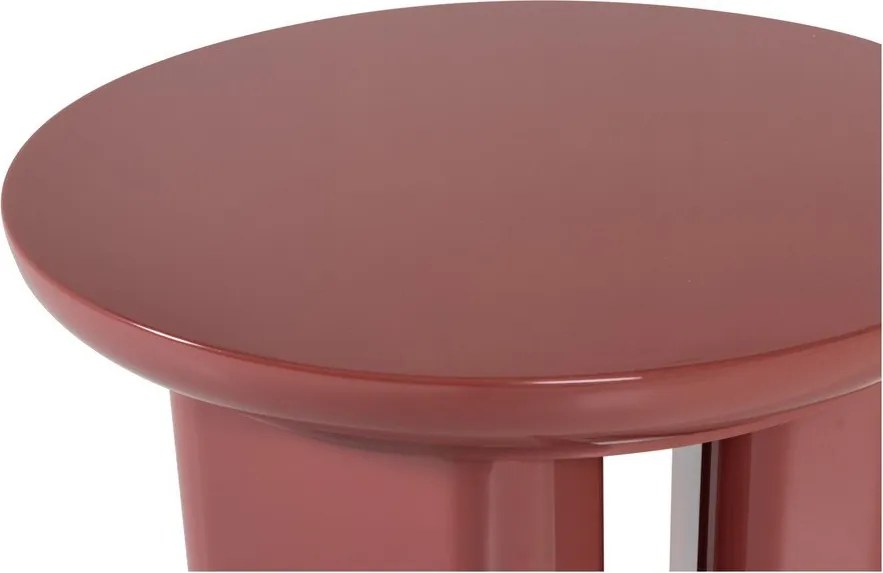 Lesklý okrúhly odkladací stolík ø 40 cm Orivo – WOOOD
