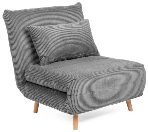 Pohovka SOLACE rozkladacia, menšestrová sivá 871639