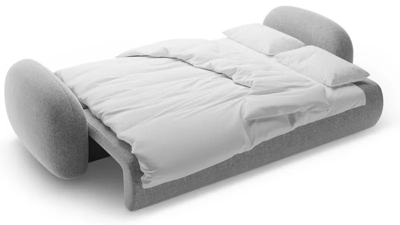 Svetlosivá ženilková rozkladacia/s úložným priestorom pohovka 262 cm Tonale – Cosmopolitan Design