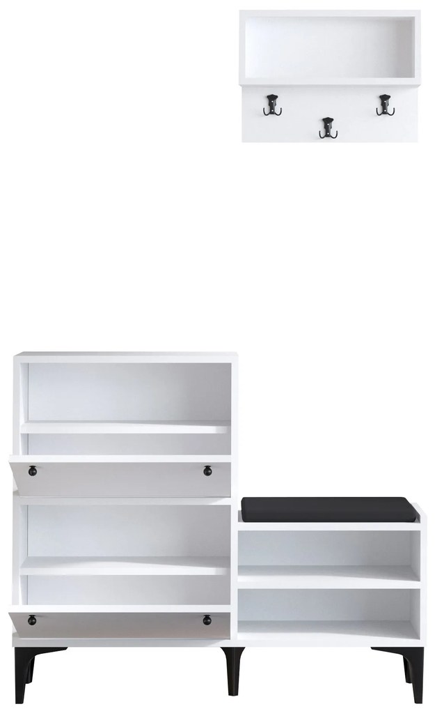 Predsieňová zostava Aliex 6 (Biela + Čierna). Akcia -19%. Vlastná spoľahlivá doprava až k Vám domov. 1073371