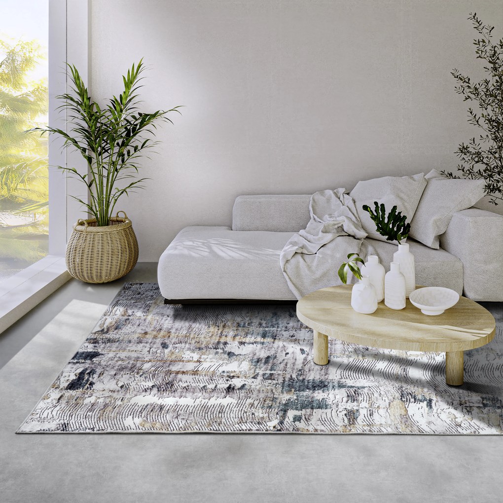 ELLE Decoration, Kusový koberec Imagination New 106038 Sapphire/Gold z kolekcie Elle, 200x290, viacfarebná, obývacia izba