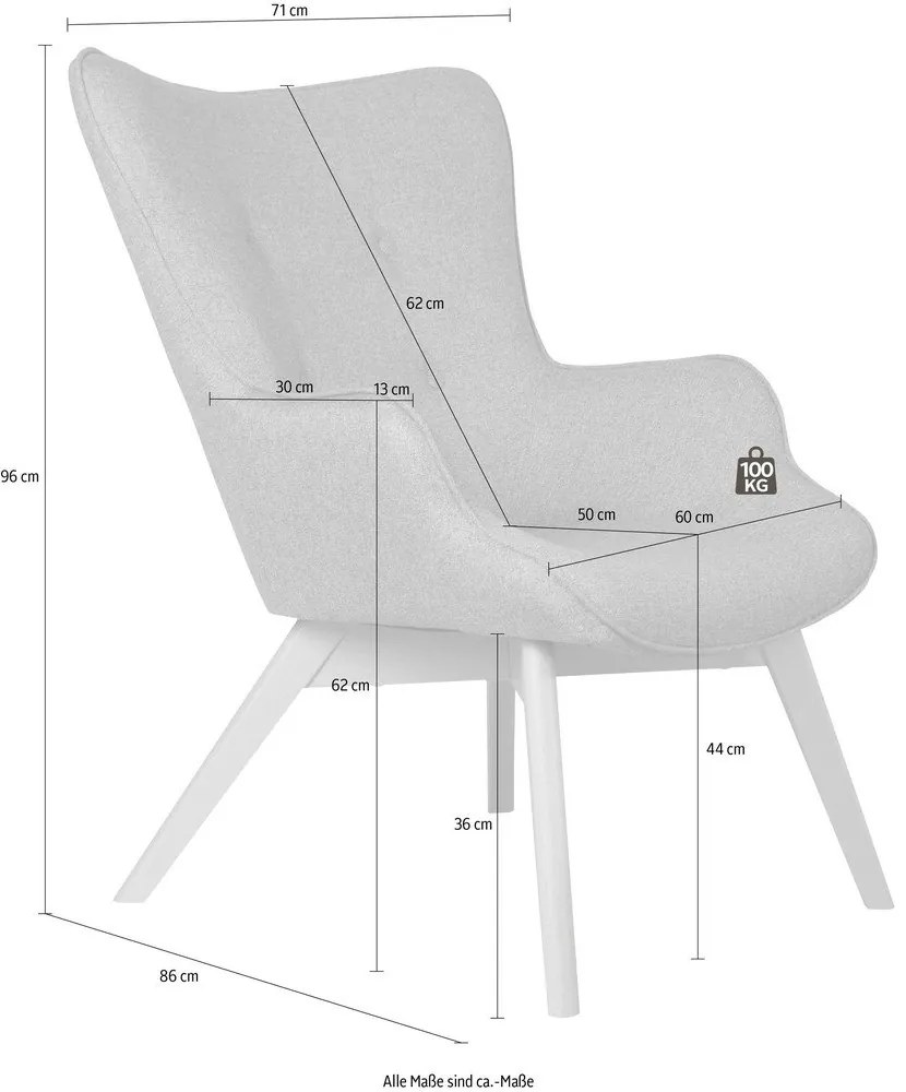 Sivé kreslo Niko – Ropez