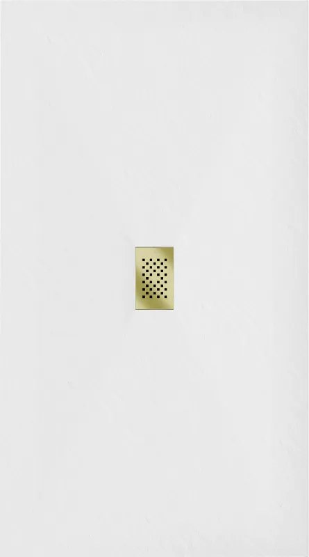 Mexen Hugo, obdĺžniková sprchová vanička SMC 180 x 100 cm, biela, zlatá krytka, 42101018-G