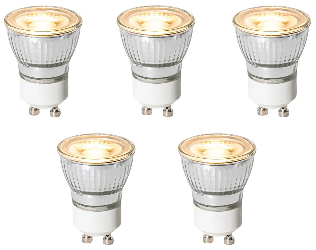 Sada 5 GU10 3-stupňových stmievateľných LED žiaroviek 35 mm 4W 220 lm 2700K
