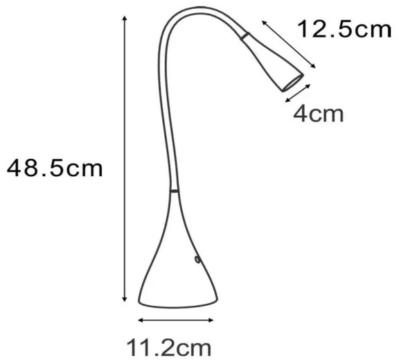 Lucide 18650/03/31 - LED Stmievateľná stolná lampa ZOZY LED/4W/230V biela