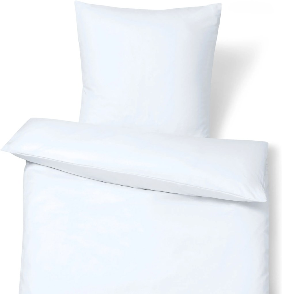 Posteľná bielizeň z bavlny a saténu, biela, štandardná veľkosť