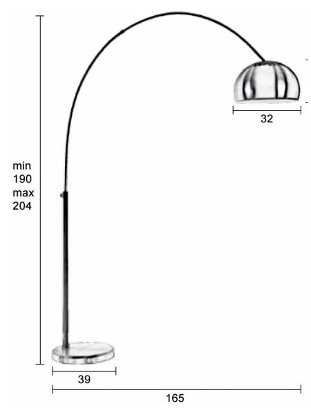 Stojacia lampa White Label Metal Bow