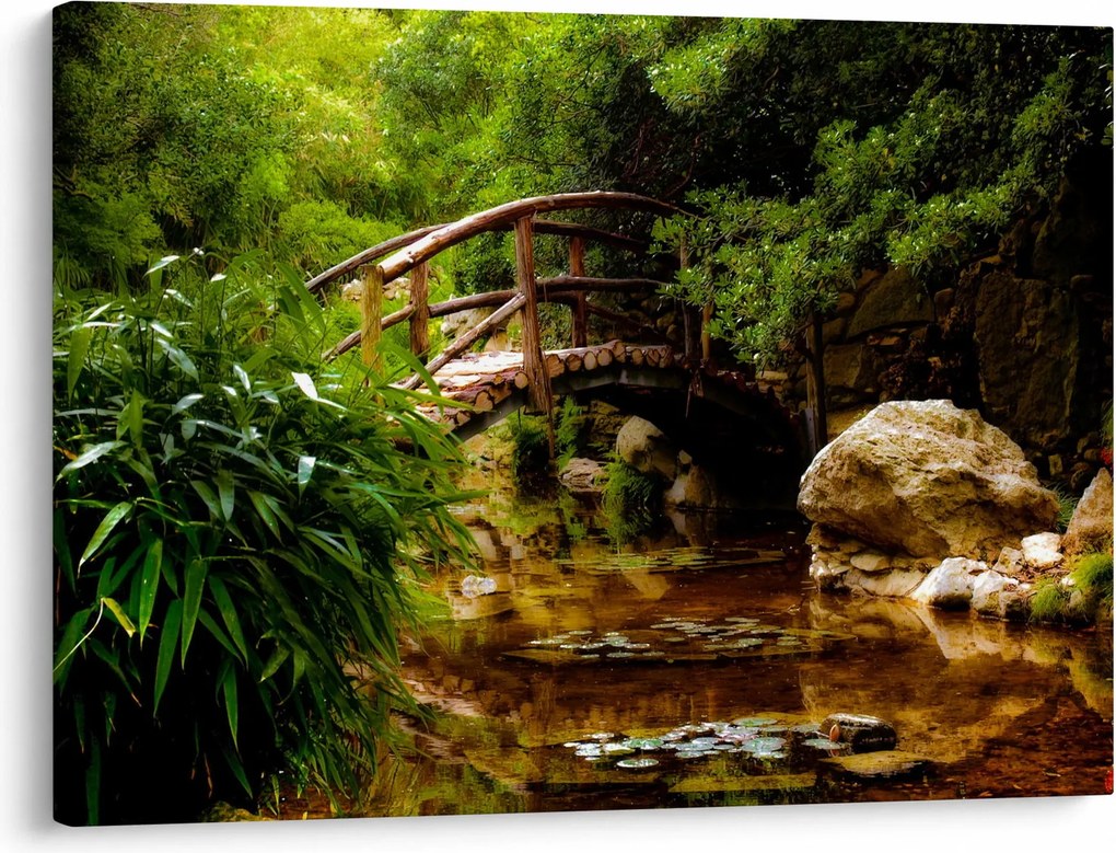 Obraz - Most cez riečku (70x50 cm)