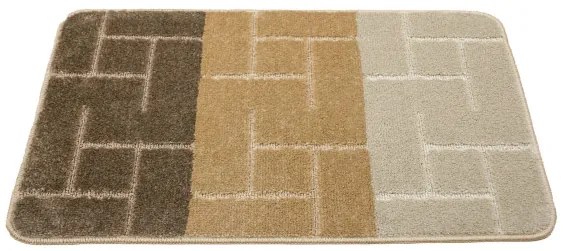 Kúpeľňový koberček TERAMO béžový / hnedý