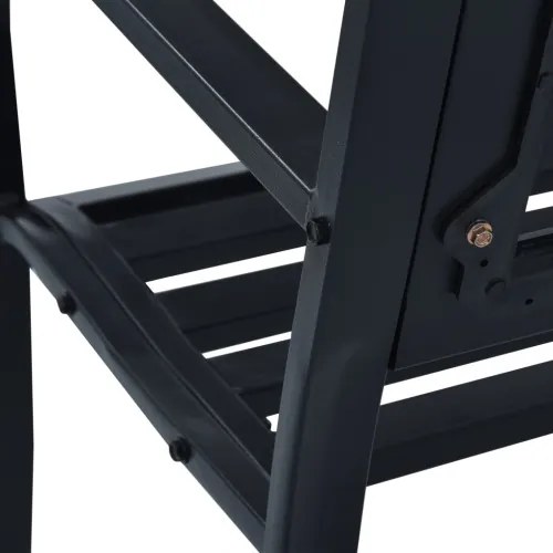 vidaXL Záhradná lavica čierna 120 cm oceľ-