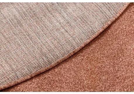Okrúhly koberec SOFTY Jednotný, Jednobarevný, terakota Veľkosť: kruh 150 cm