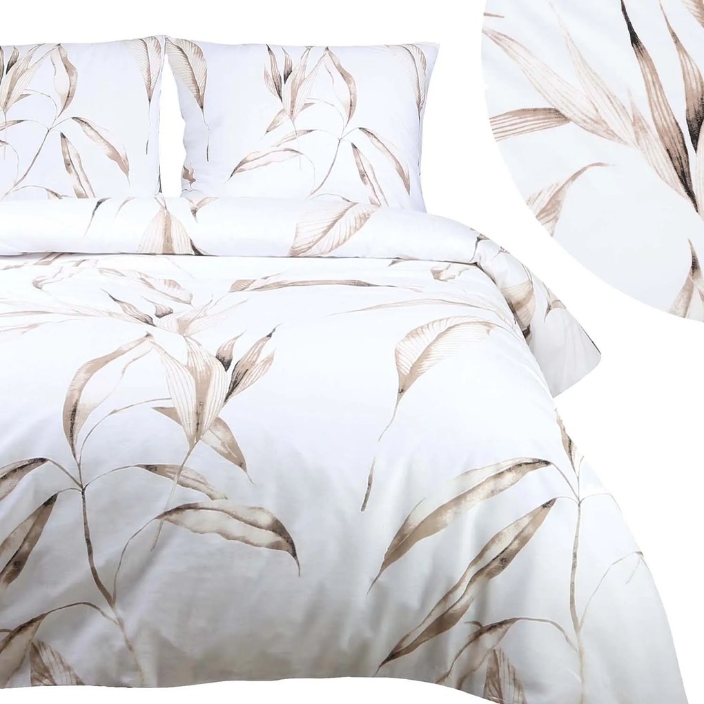 BAVLNENÉ OBLIEČKY COTTONLOVE 140X200 CM, 1KS 70X90 CM LISTY