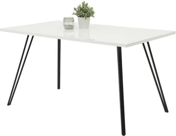 Sconto Jedálenský stôl JENNIFER T biela/čierna