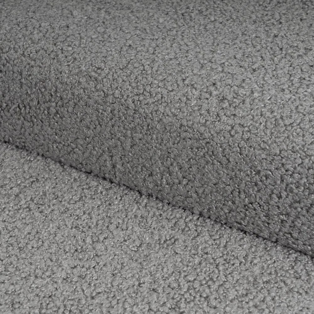 Sivý taburet z textílie buklé Folding – Casa Selección