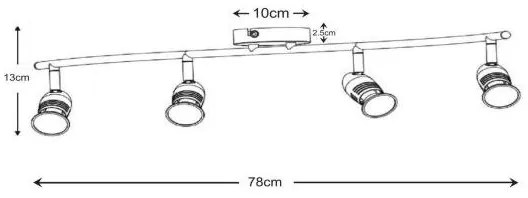 Lucide 13955/20/12 - LED bodové svietidlo CARO-LED 4xGU10/5W/230V chróm
