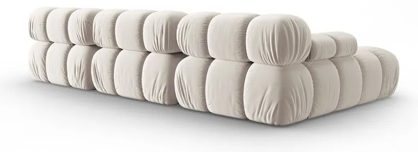 Béžová zamatová modulárna rohová pohovka (ľavý roh) Bellis – Micadoni