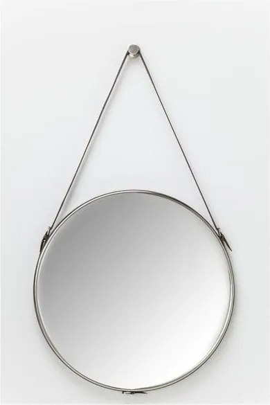 Nástenné zrkadlo v striebornej farbe Kare Design Hacienda, Ø 61 cm