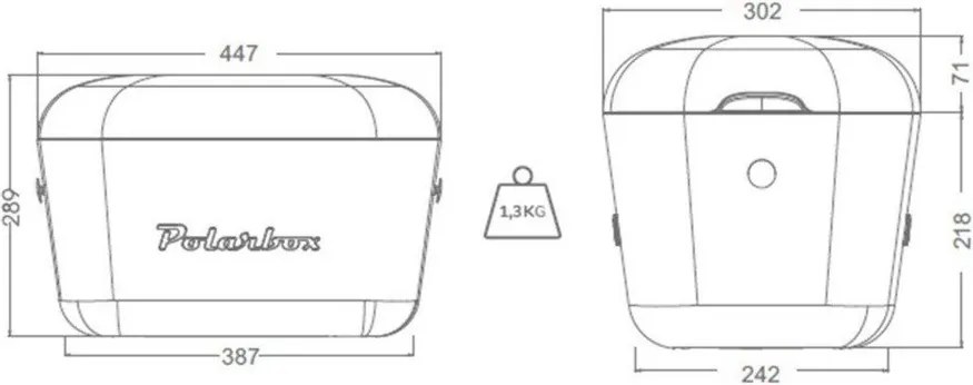 Svetlozelený chladiaci box 20 l Classic – Polarbox