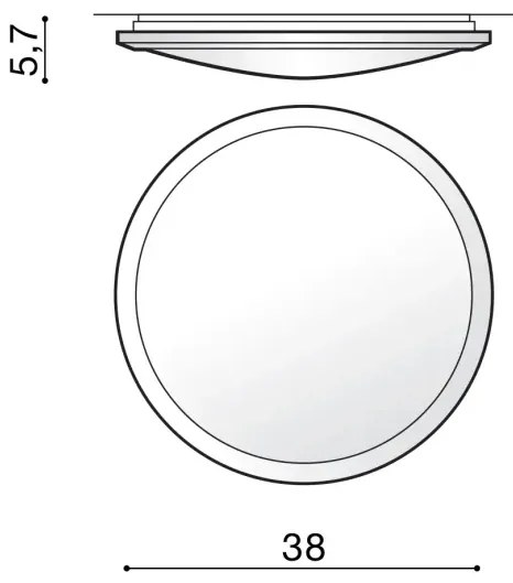 LED stropné svietidlo Junona 38 3000K chróm