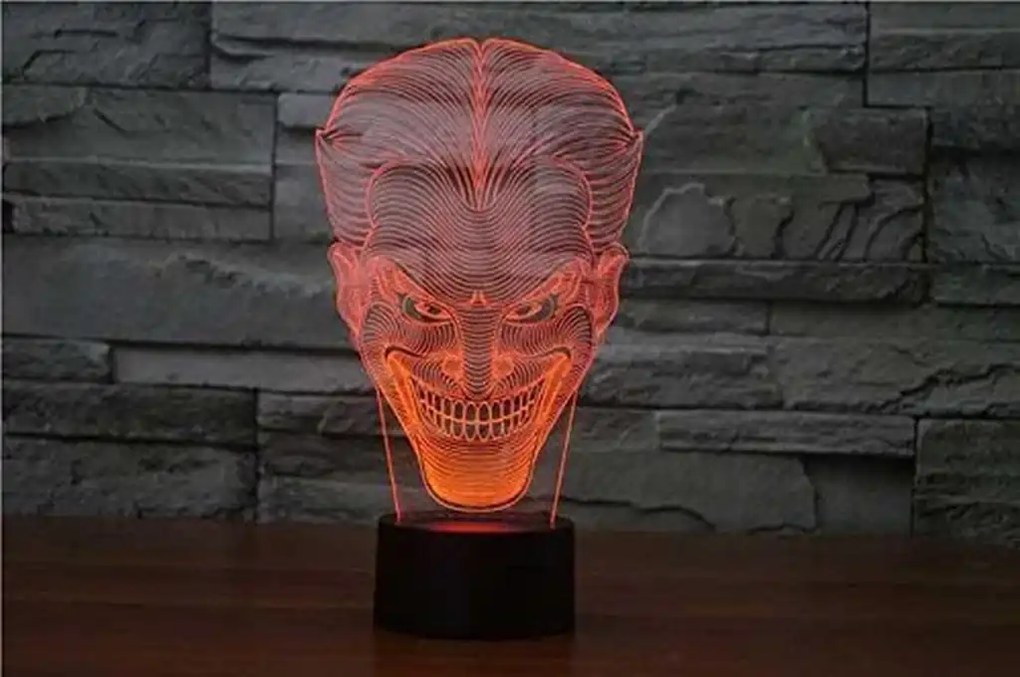 3Dmix 3DL-SL059 – 3D LED nočná lampa - Joker (Solar)
