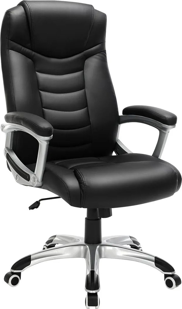 Ergonomická kancelárska stolička, výškovo nastaviteľná otočná stolička, čierna