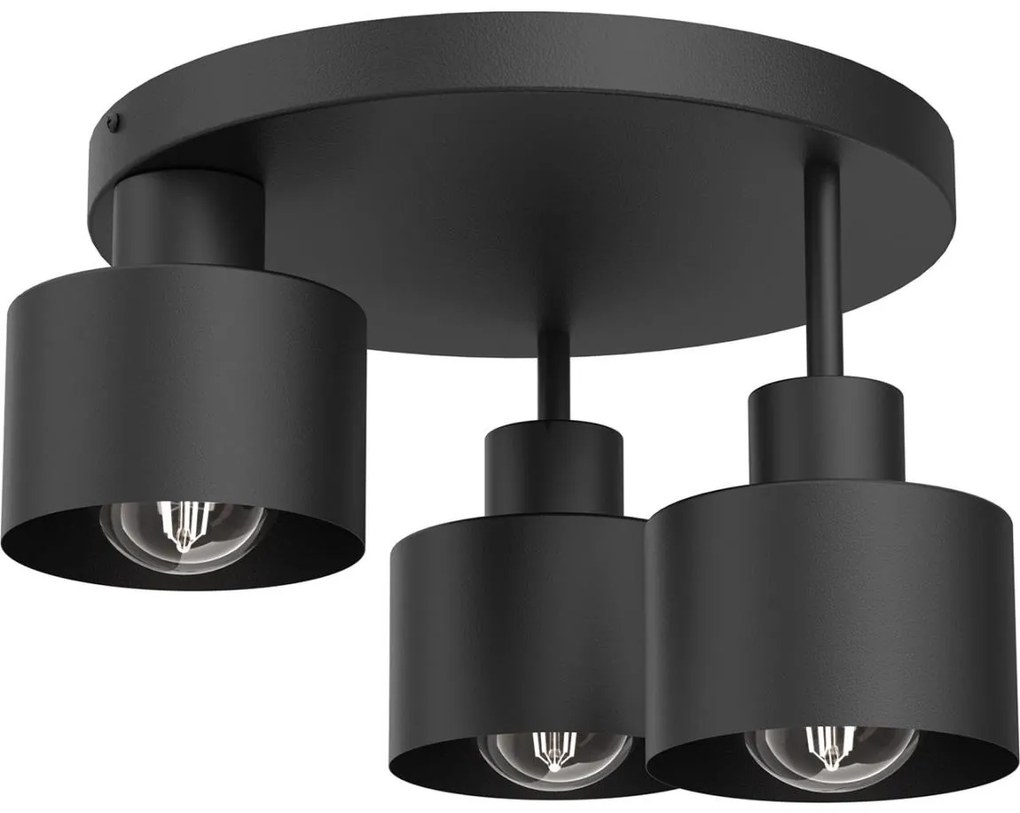 Stropné svietidlo PARKLA 3xE27/15W/230V čierna