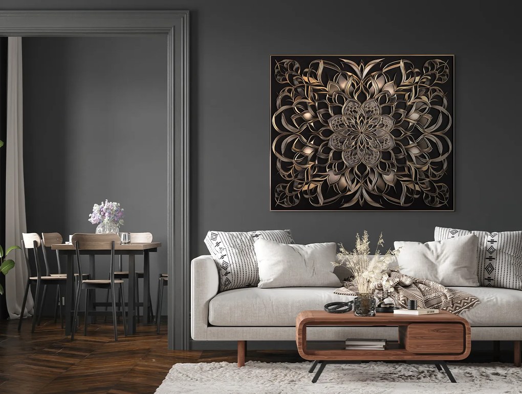 drevko | Nástenná mandala Hrejivý ornament 45 x 53 cm