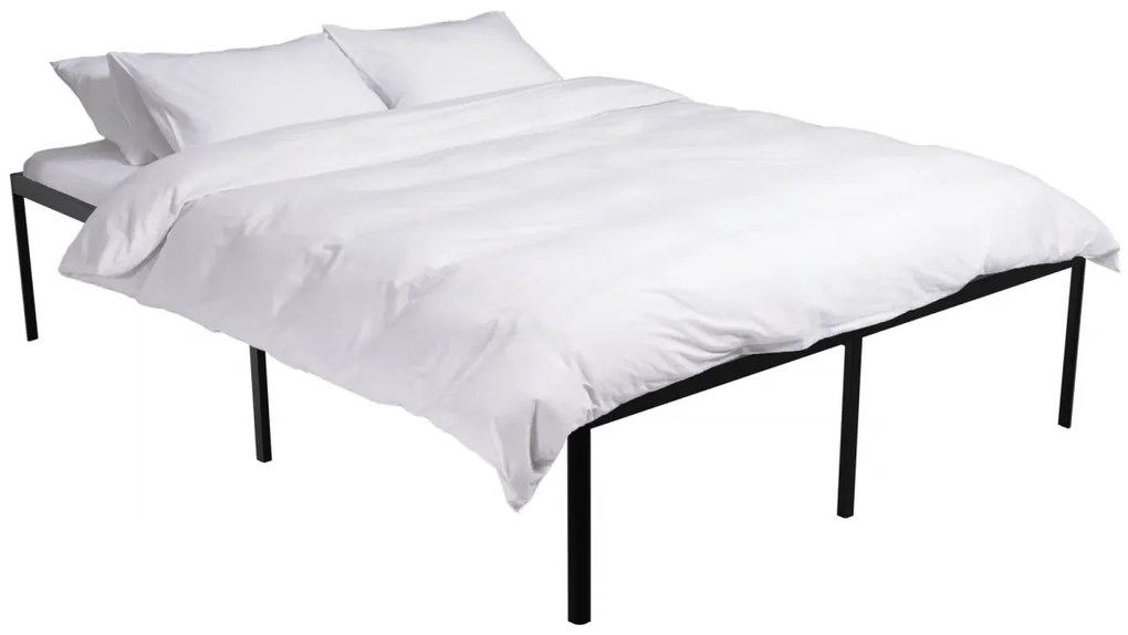 Kovová posteľ Hamlin - 200 x 140, v 41 cm - Čierna